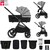 KINDERKRAFT Kočík kombinovaný Nea 2 2v1 Lunar Black Bizuu
