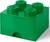 LEGO® úložný box 4 - so zásuvkou tmavo zelená  250 x 250 x 180 mm