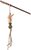 Hračka Magic Cat Natural Fun palička s prírodnými pierkami a povrázkami mix 25cm