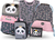 BAAGL SET 5 Zippy Panda: cartella, astuccio, sacchetto, grembiule, portafoglio