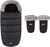 PETITE&amp;MARS Ensemble d'hiver Comfy 4en1 + gants pour poussette Fjora Forever Black