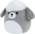 SQUISHMALLOWS Sivo-biely ovčiarsky pes - Arnold, 13 cm