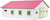 Kids Globe Horses Pferdestall aus Holz 72,5x38x60cm rosa 1:24 in Schachtel
