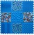 Ortek Masážna ortopedická podložka Puzzle "Mix" 9 prvkov Modrá
