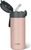 Termoska na tekutiny so slamkou a silikónovým držiakom 350 ml, Candy pink