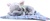Peluche cane Bulldog francese sdraiato 23 cm ECO-FRIENDLY