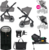PETITE&amp;MARS Kombinált babakocsi ICON 2v1 Dove Grey XXL AIR + Core Pro i-Size Black Grey