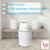 CHICCO Cubo de pañales telescópico Odour Off para eliminar olores White