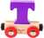 Bigjigs Rail Wagon hölzerne Eisenbahnschienen – Buchstabe T