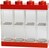 LEGO® колекционерска витрина за 8 минифигурки - червена