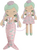 DeCuevas 20041 Plüschpuppe 2in1 OCEAN FANTASY - 36 cm mit Wiege