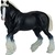 Mein Cydesdale Pferd ist schwarz.