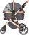 Kinderwagen Kenyone 62x90x108cm schwarz, goldene Konstruktion
