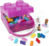 LEGO box s rukoväťou - priesvitná fialová