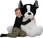Plush Friends bulldog francez din pluș 78 cm șezând