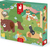 Janod Puzzle dotykové senzorické Les s  rôznymi povrchmi 20 ks