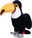 Tucan de pluș 20cm 2culori