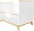 Otroška posteljica z ograjo New Baby MARCUS 120x60 cm bela/naravna