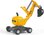 Rollytoys RollyDigger Pojazdný Otočný Bager CAT žltý