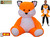 Plush Friends vulpe de pluș 60cm așezată 0m+