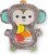BRIGHT STARTS Tapis d'eau Hungry Monkey™ 41 x 35 cm 0m+