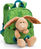 NICI Rucksack 21x26cm mit Plüschtier Hase 25cm, grün