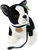 Cane di peluche Boston Terrier con guinzaglio alto 23 cm ECO-FRIENDLY