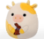 SQUISHMALLOWS Rumena kravica s čoko zajčkom - Bodie