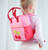 A Little Lovely Company – kleiner quadratischer Rucksack – fröhliche Kirschen