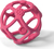 BABYONO Anneau de dentition en silicone Ortho balle rose 0m+
