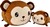 Magic Baby Opice - mamička s mláďatkom - set plyšových hračiek 20 a 40 cm