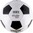 Futbalová lopta, šitá koža 23cm vel. 5 čierno-biely
