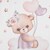 Prebaľovacia podložka Baby Mix Medvedík 47x70cm ružová