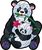 Drevené puzzle set Panda