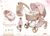 DeCuevas 81643 Klappkinderwagen für Puppen 3 in 1 mit tragbarer Tasche DIDI 2021 - 75 cm