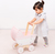 New Classic Toys Holzpuppenwagen mit Kissen und Decke - rosa