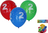 Balon gonflabil 30cm - set 5 buc, cu numărul 2