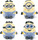 MINIONS KAWAII cu zâmbet ușor jucărie de pluș 21cm
