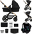 KINDERKRAFT Kočík kombinovaný Moov 2 3v1 Pure Black - penové kolesá