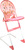 Dolls World Skladacia jedálenská stolička pre bábiky 56 cm