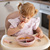 BABYONO Silikonteller mit Saugnapf und Deckel rosa 6m+