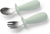 Babyono Cubiertos infantiles con barrera menta 12m+