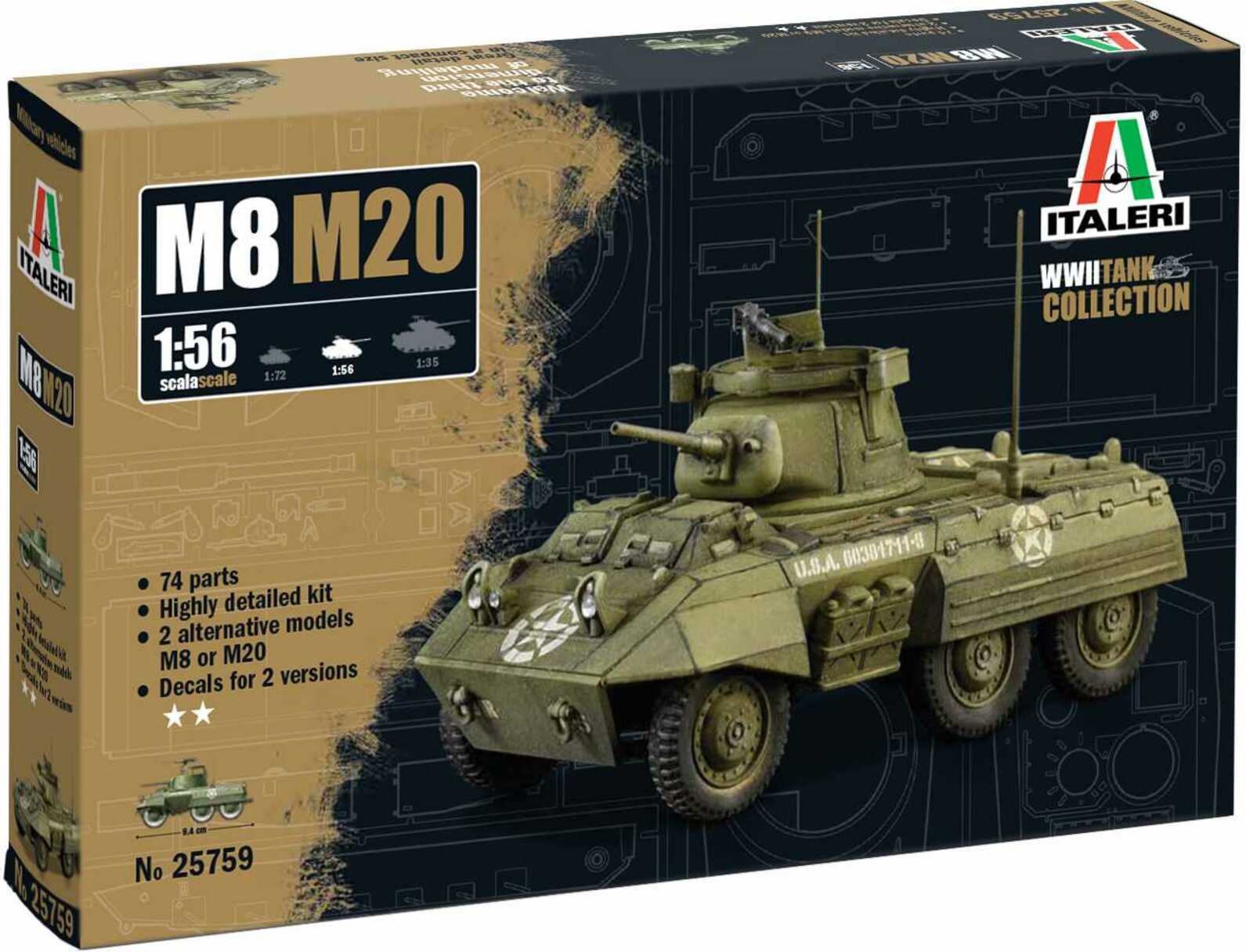 Model Kit military 25759 - M8/M20 (1:56)