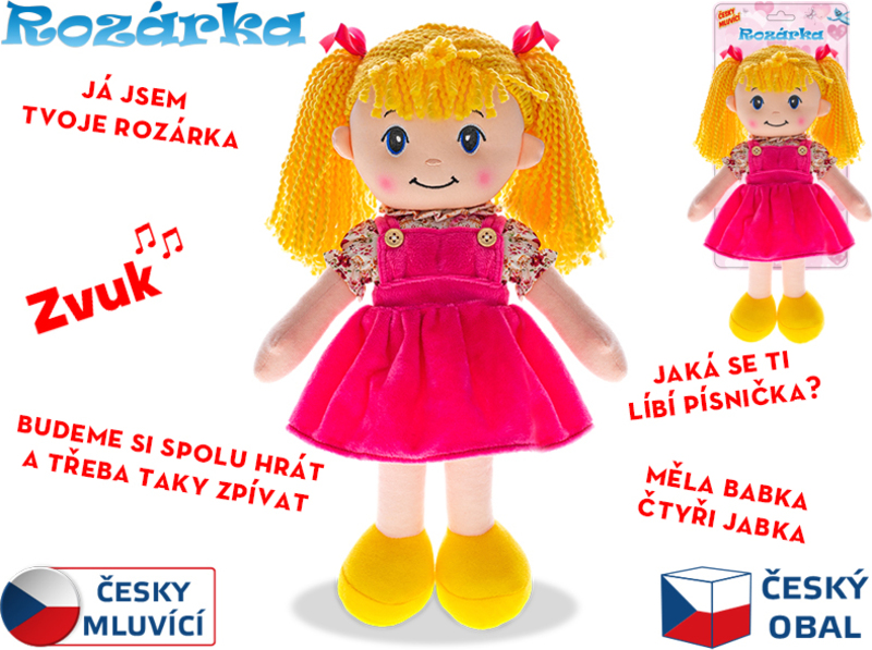 Panenka Rozárka 35cm česky mluvící blondýnka