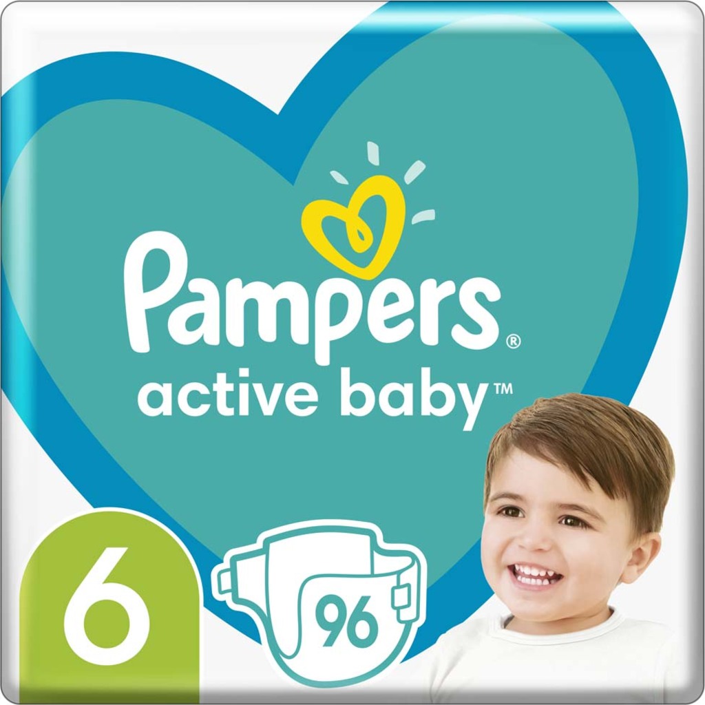 PAMPERS Active Baby Pleny jednorázové 6 (13-18 kg) 96 ks - MEGA PACK