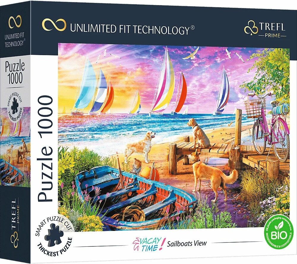 Trefl Prime puzzle 1000 UFT - Doba dovolené: Plachetnice