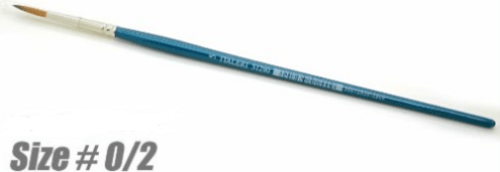 Synthetic round brush with brown tip 51284 - kulatý syntetický štětec (velikost 0/2)