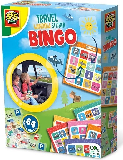 Cestovní hra - BINGO, lepení obrázků na okno auta