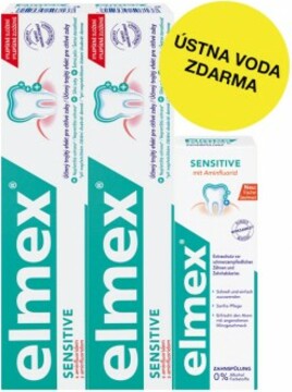 Elmex Sensitive duopack - 2x zubní pasta + 100 ml ústní voda