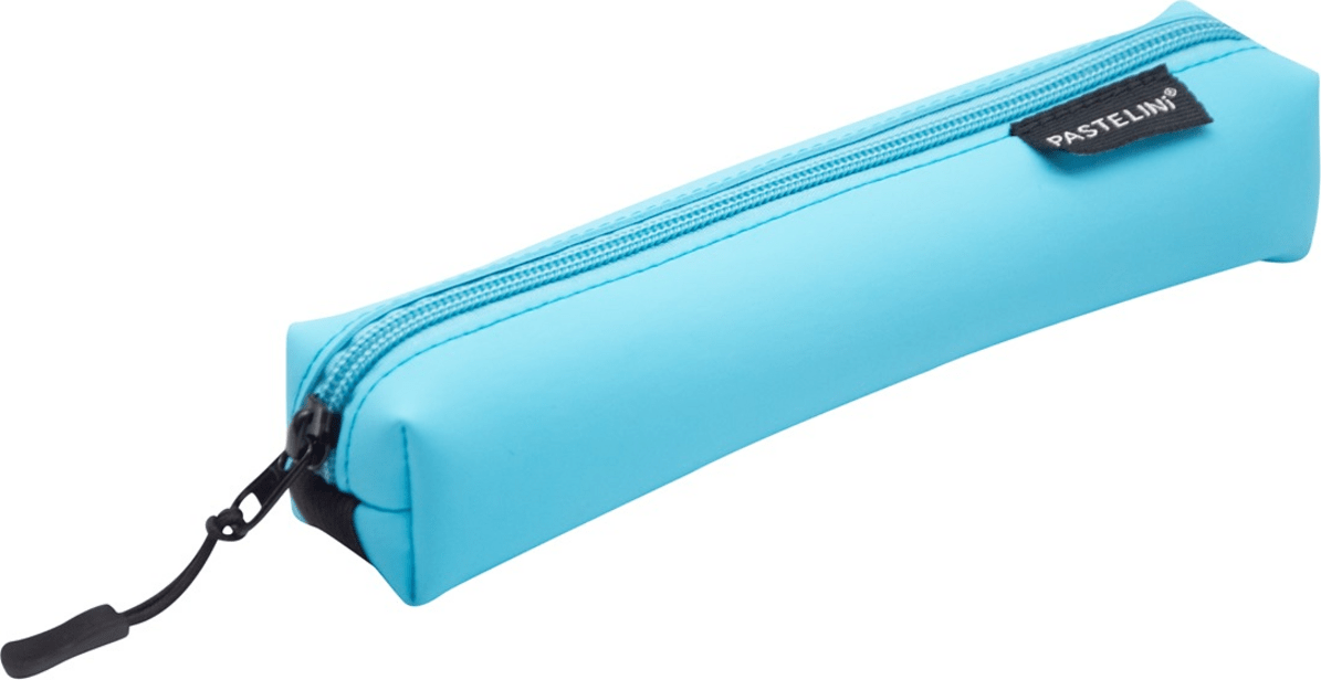 Penál Etue PU úzký + elastic PASTELINI modrá